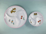 子供食器の三品盛皿
